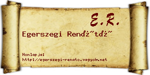 Egerszegi Renátó névjegykártya
