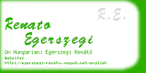 renato egerszegi business card